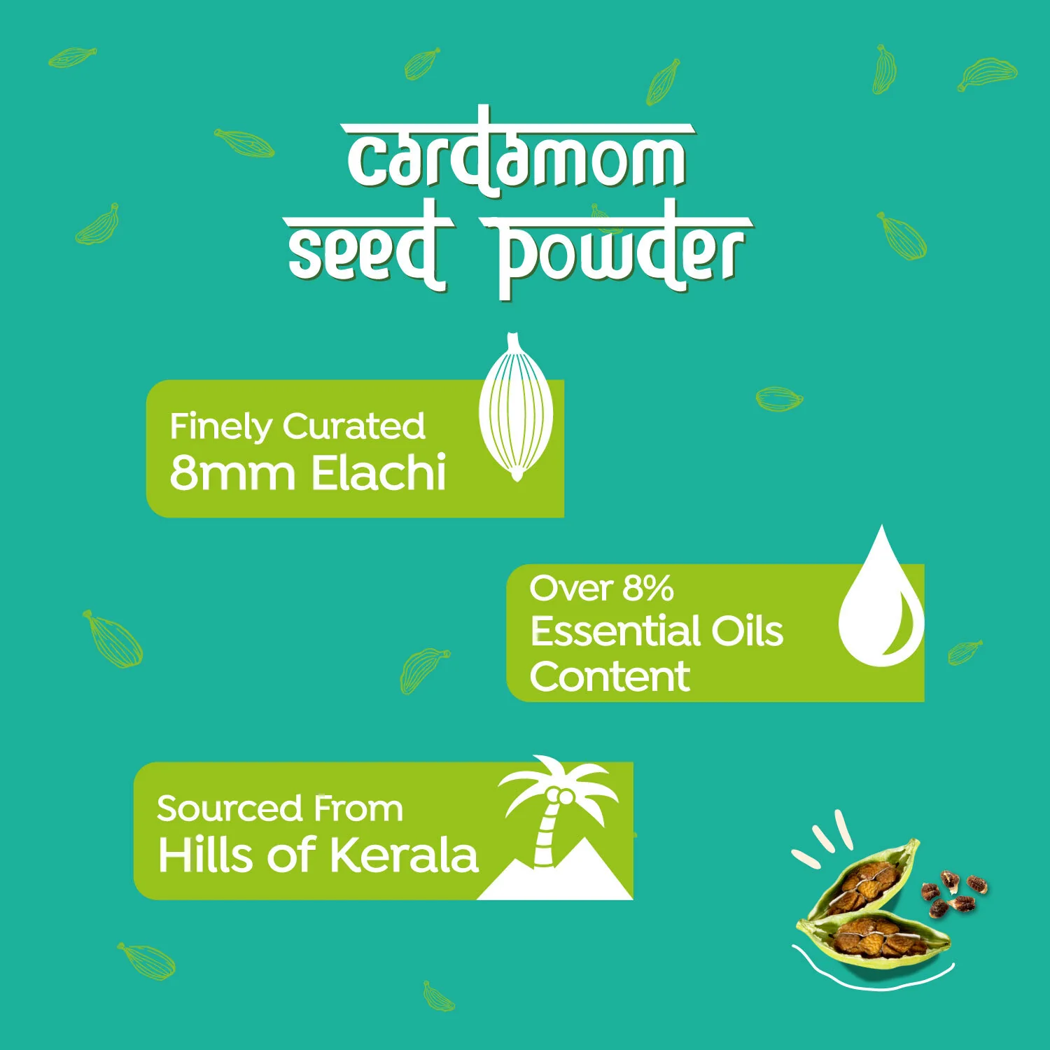 Chaayos Cardamom Seed Powder (50g) | Only Seeds No Husk | 100% Natural Spice - Image 8