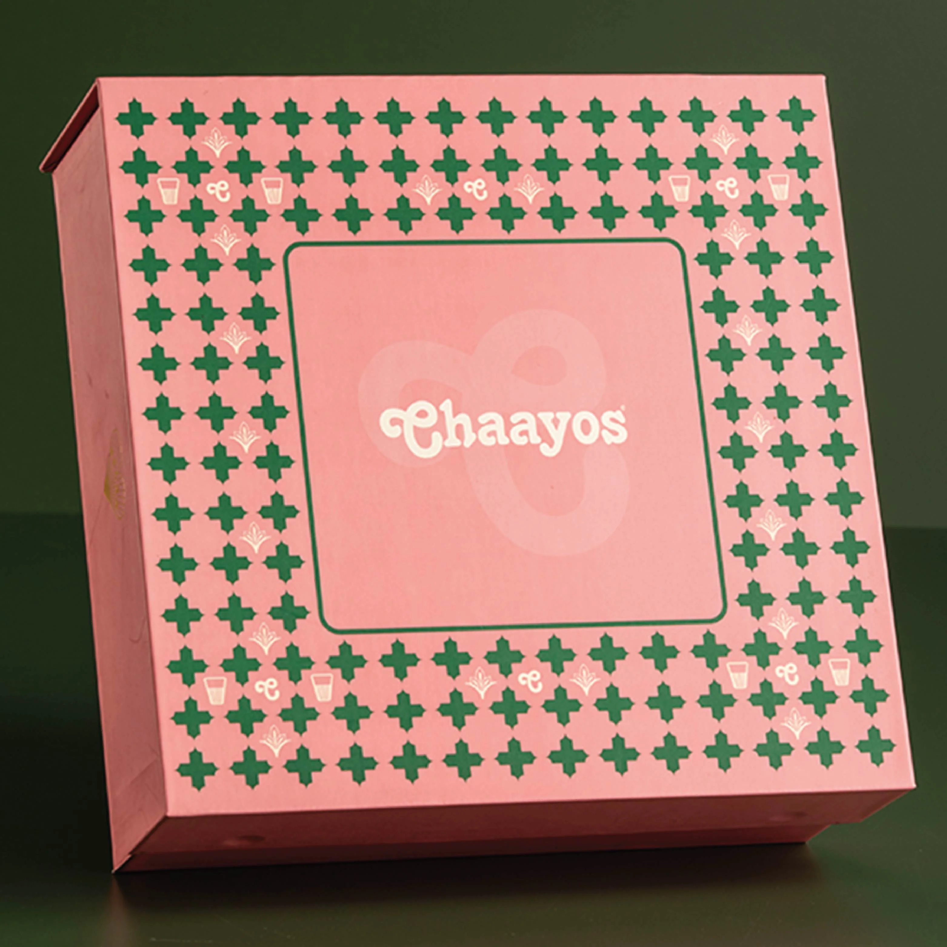 Chaayos Divine Diwali Gift Box | Diwali gift Hamper with Chai Tin Box, Ceramic Cup, Set of 2 Diyas, Methi Mathri for Family & Friends | Premium Diwali Gift Hamper - Image 2
