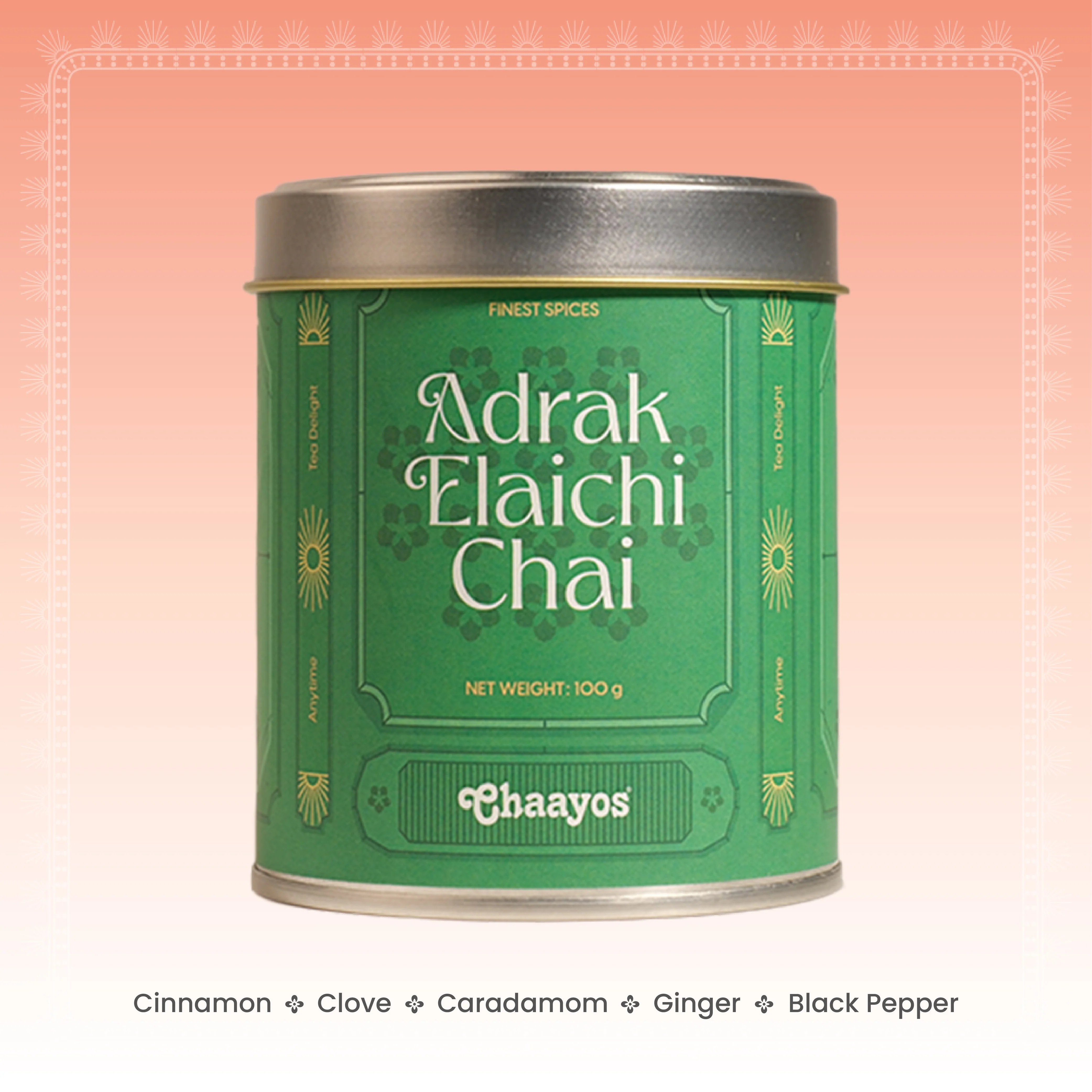 Chaayos Festival Gift Box| Masala tea & Adrak Eliachi chai for tea lovers | Tea Gift Hamper| Gift hamper for Friends & Family | Premium Gift Box 2 tins (100 gms each) of Masala Chai and Adrak - Image 4