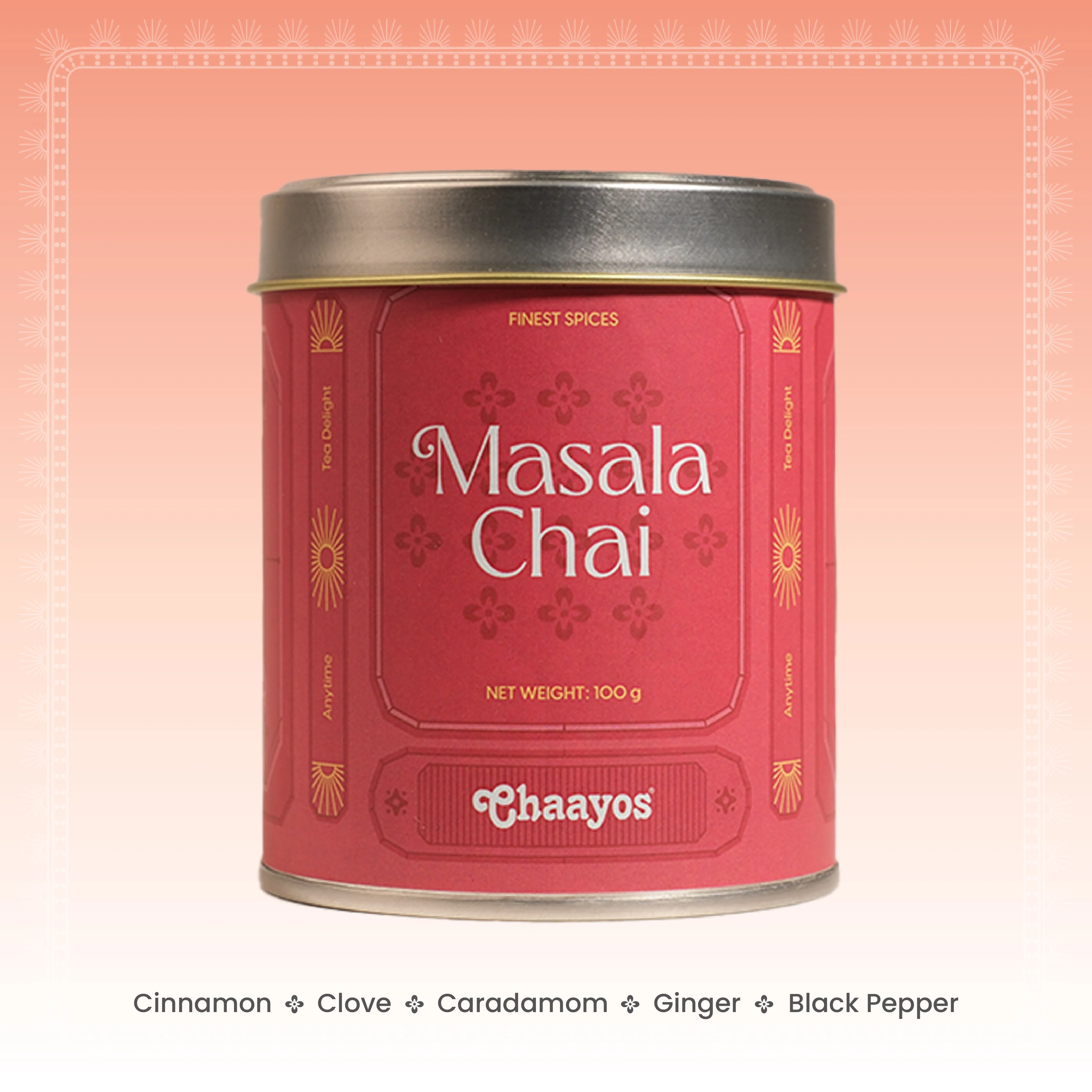 Chaayos Festival Gift Box| Masala tea & Adrak Eliachi chai for tea lovers | Tea Gift Hamper| Gift hamper for Friends & Family | Premium Gift Box 2 tins (100 gms each) of Masala Chai and Adrak - Image 5
