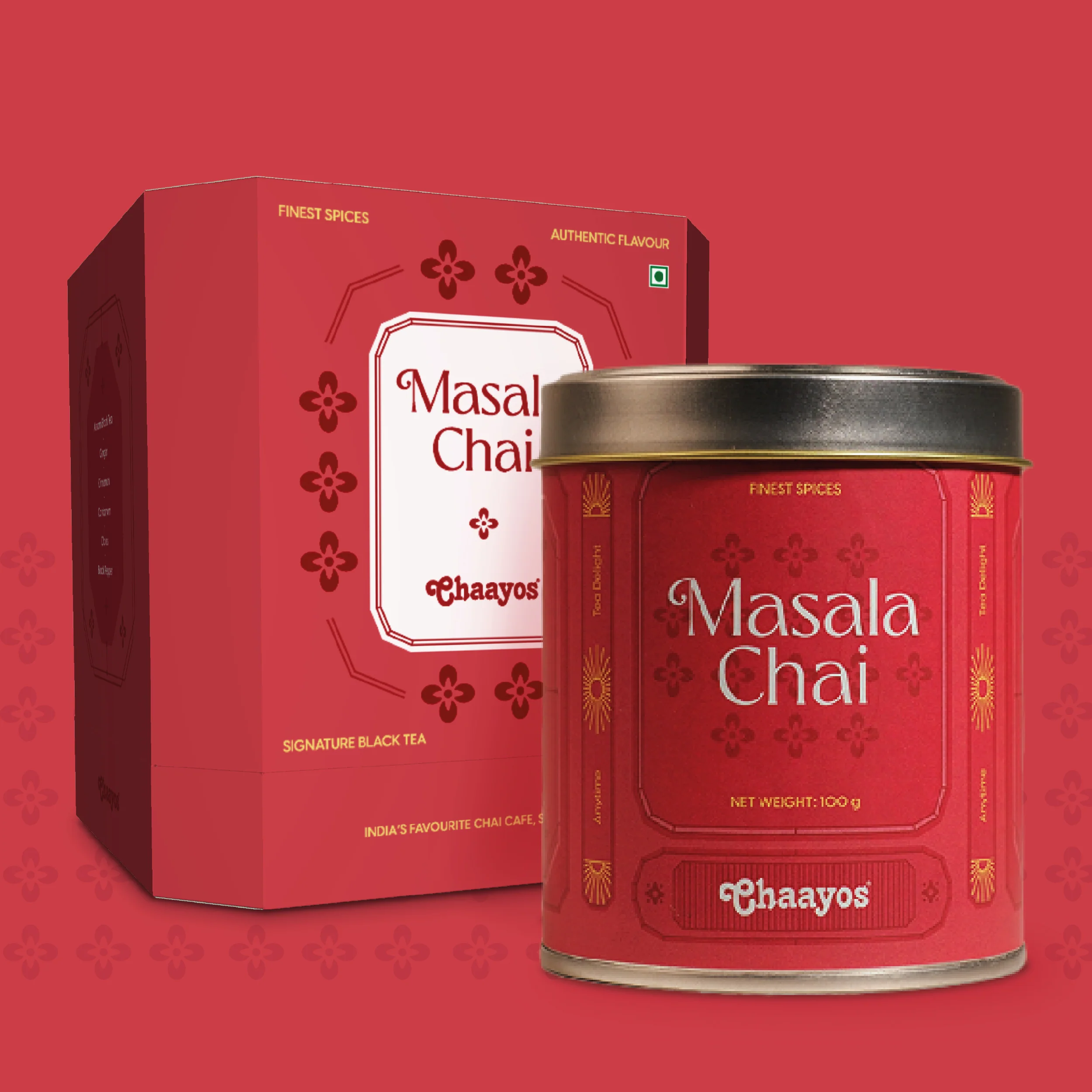 Chaayos Festival Gift Box| Masala tea for tea lovers | Tea Gift Hamper| Gift hamper for Friends & Family | Premium Gift Box 1 tin (100 gm) of Masala Chai | Diwali gift box set - Image 3