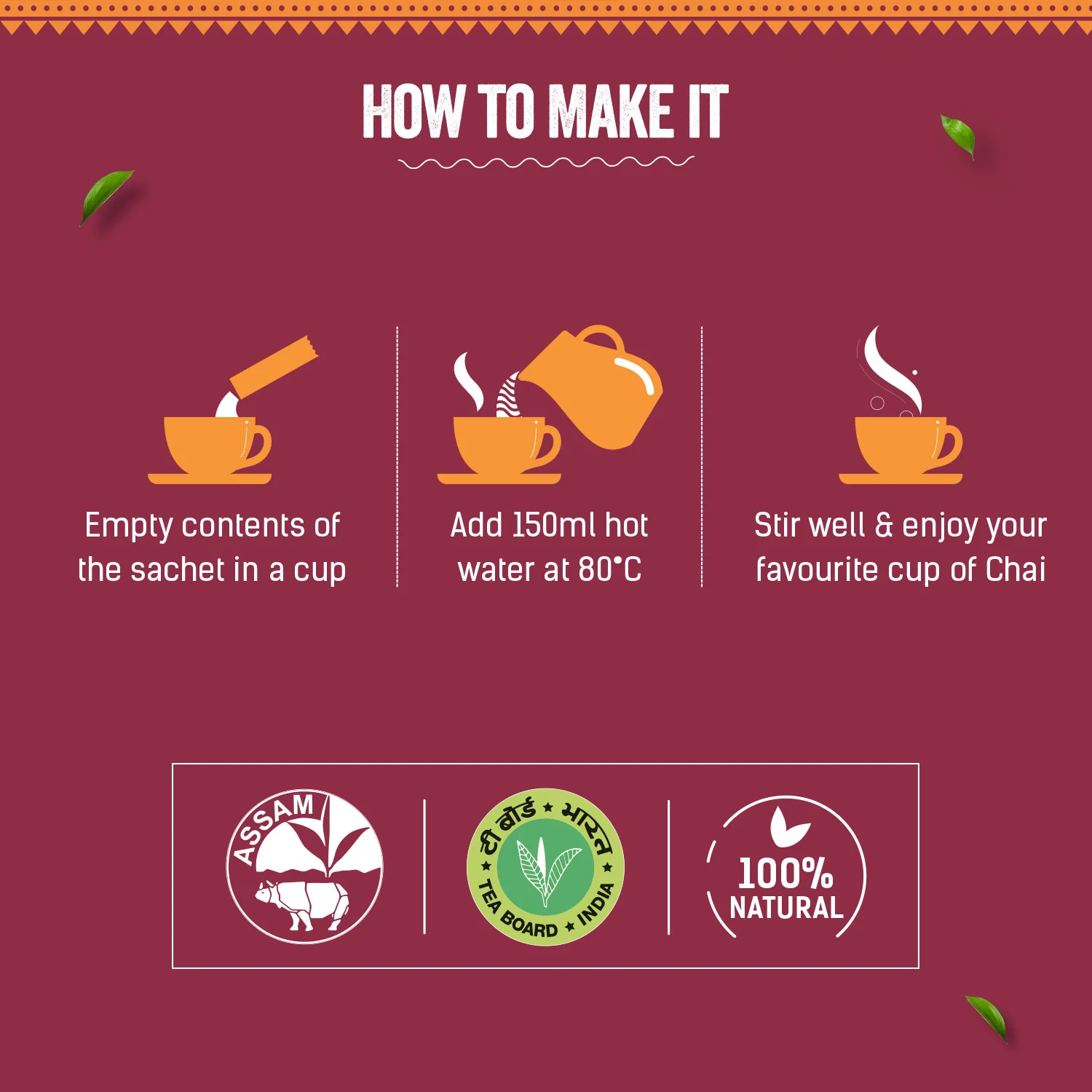Chaayos Instant Tea Premix - Kesar-Regular Sugar (15 Sachets) | Best Kesar Chai - Image 4