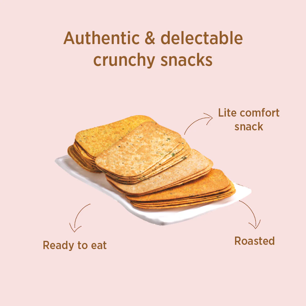 Chaayos Masala Khakhra Whole Wheat Crips, travel friendly Snacks, tea snacks (35g x pack of 5) - Image 3