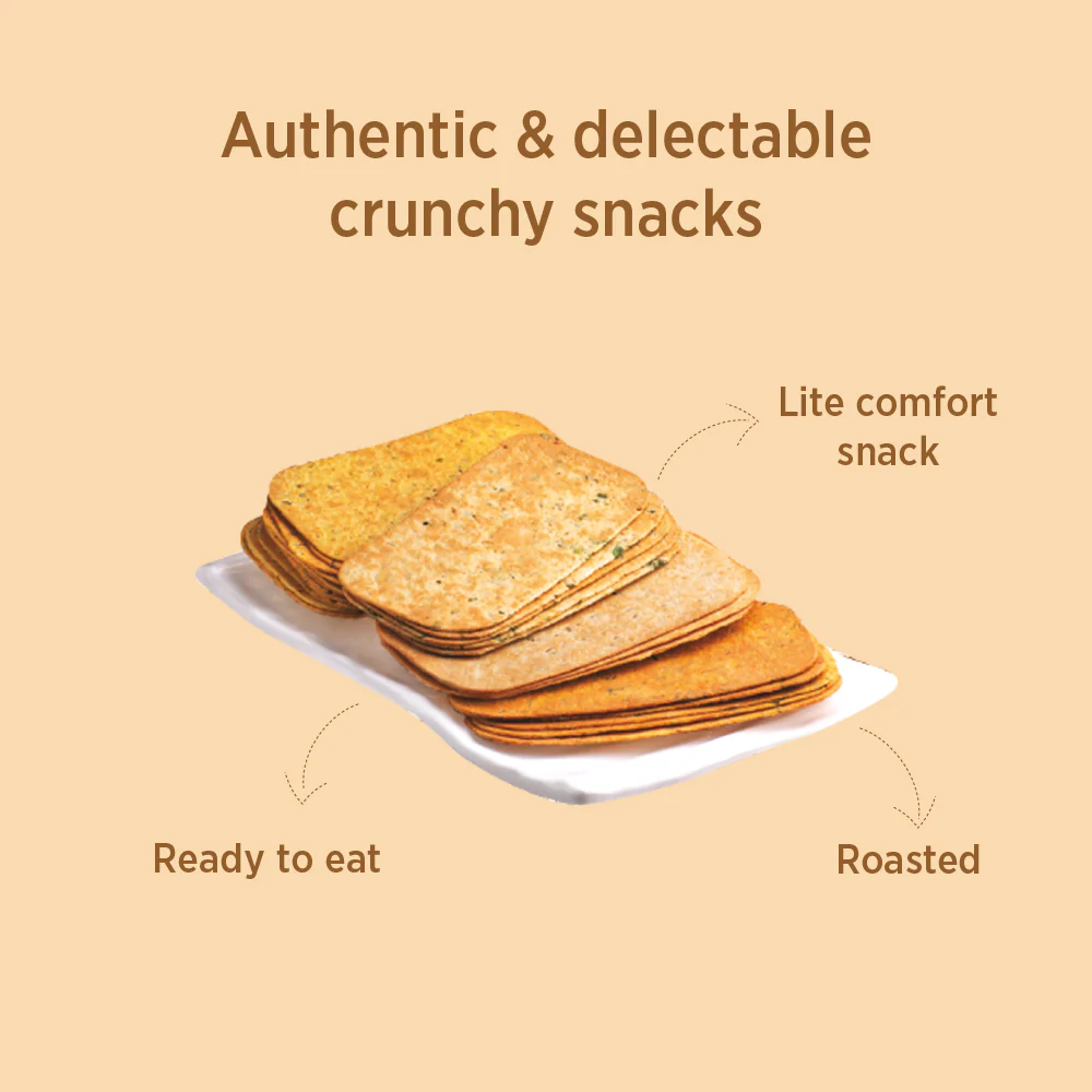 Chaayos Plain Khakhra Whole Wheat Crips, travel friendly Snacks, tea snacks (35g x pack of 5) - Image 3