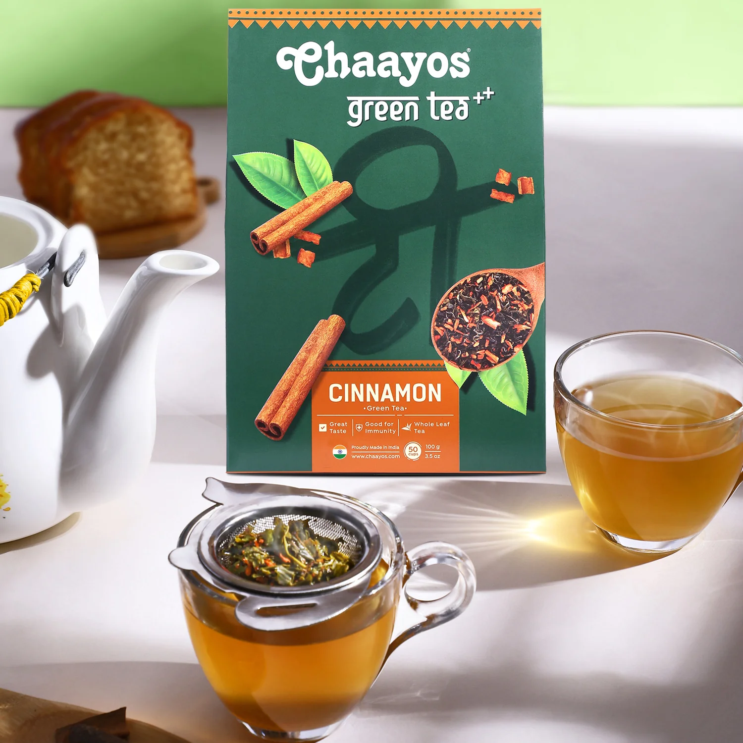 Cinnamon Green Tea - 100g - Image 6