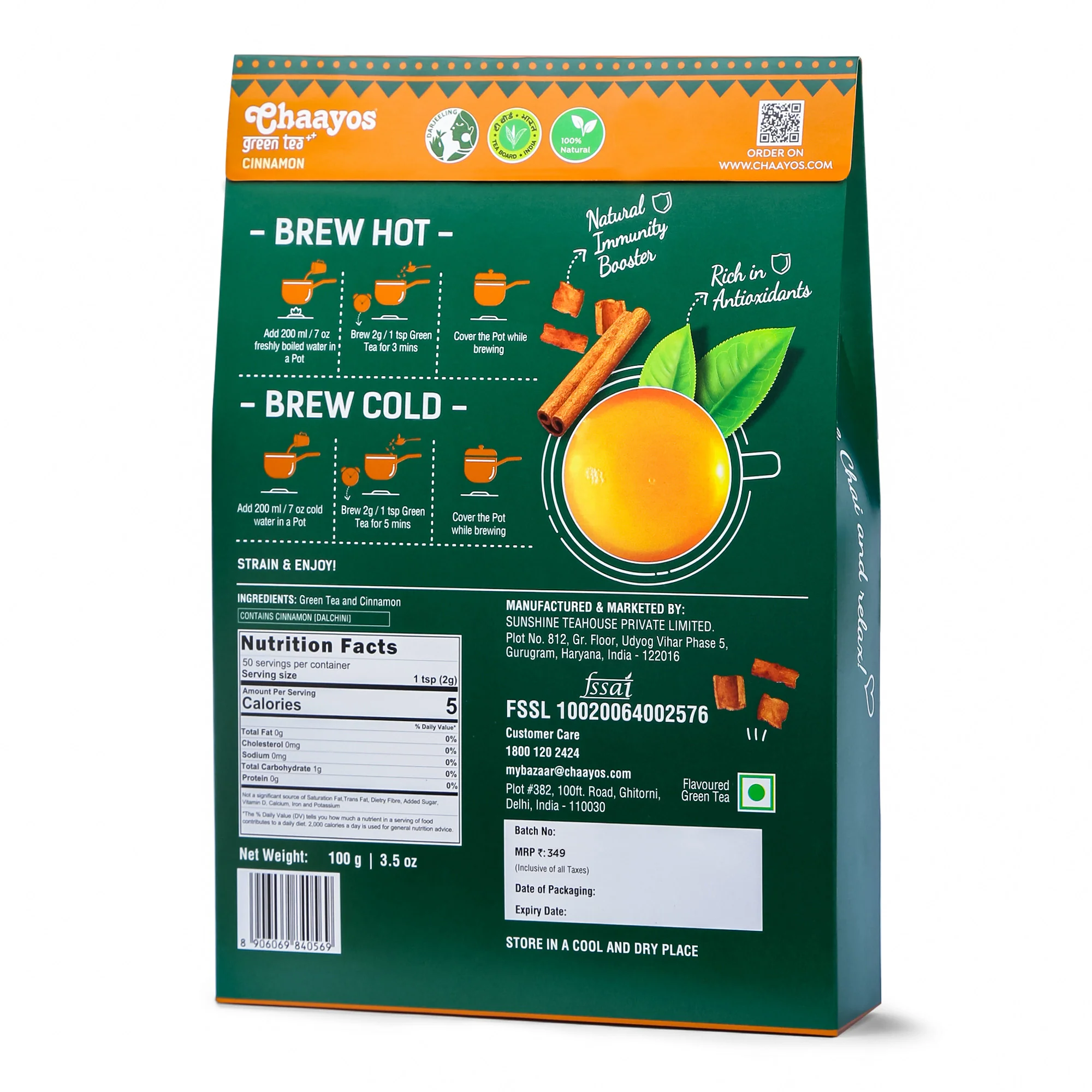 Cinnamon Green Tea - 100g - Image 8