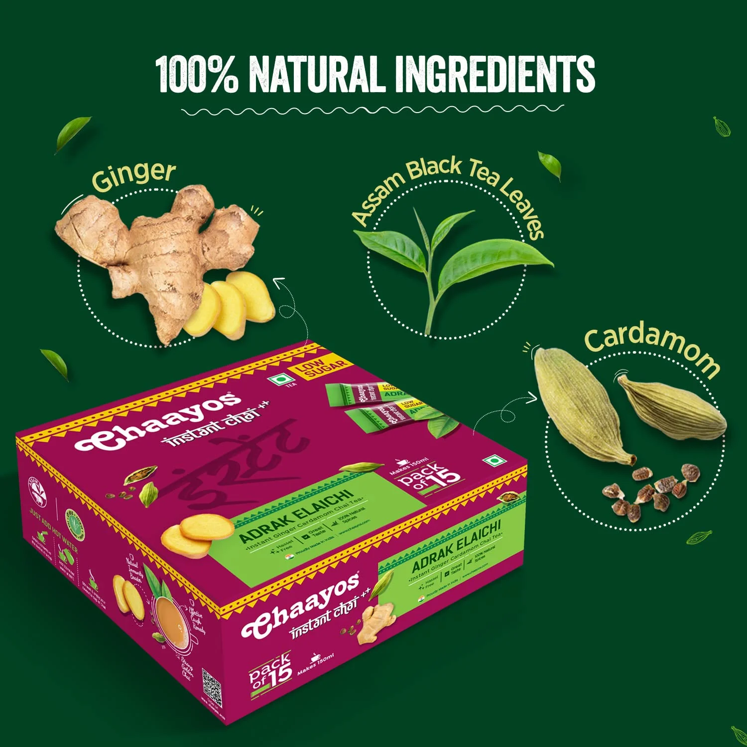 Instant Tea - Ginger Cardamom - Low Sugar (150ml) - Image 3