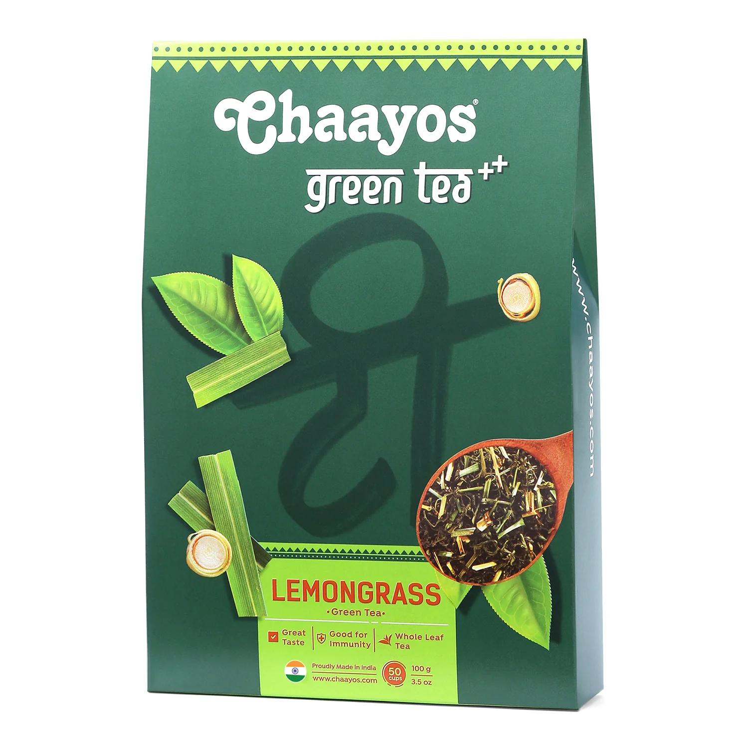 Chaayos Lemongrass Green Tea - Whole Leaf Loose Tea | Immunity Boosting - 100g [50 Cups] - Image 7