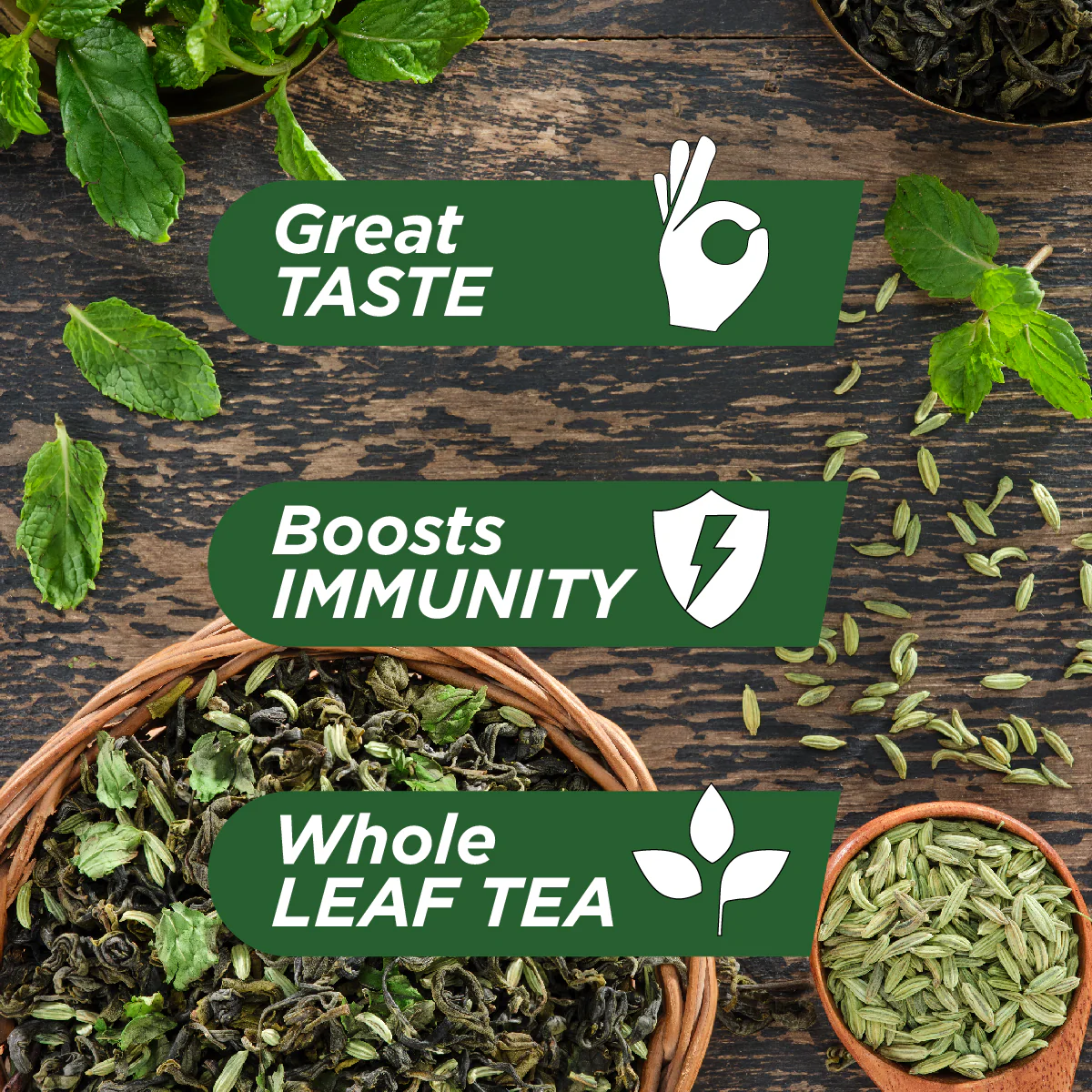 Mint Saunf Green Tea Bags - Image 8
