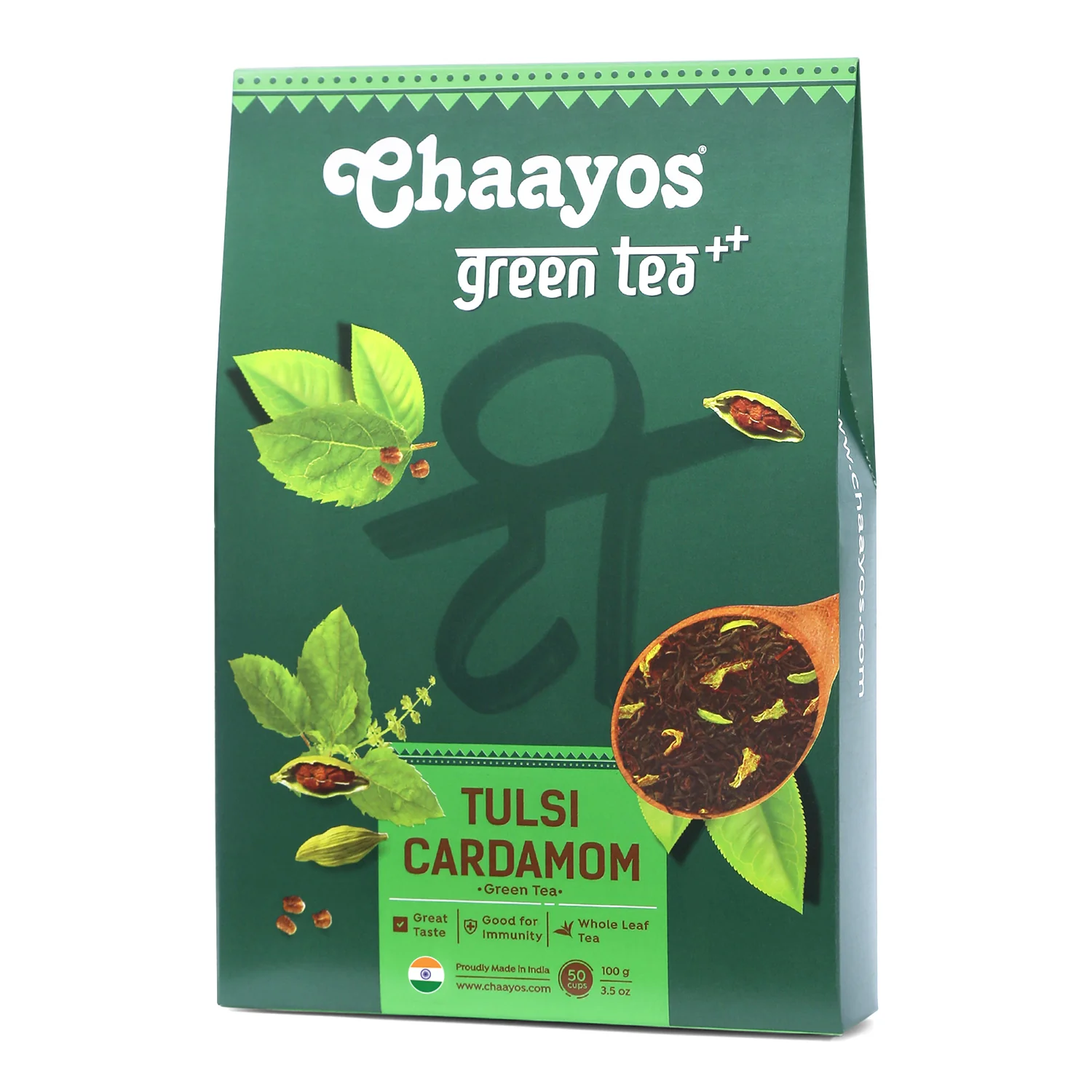 Tulsi Cardamom Green Tea - 100g - Image 7