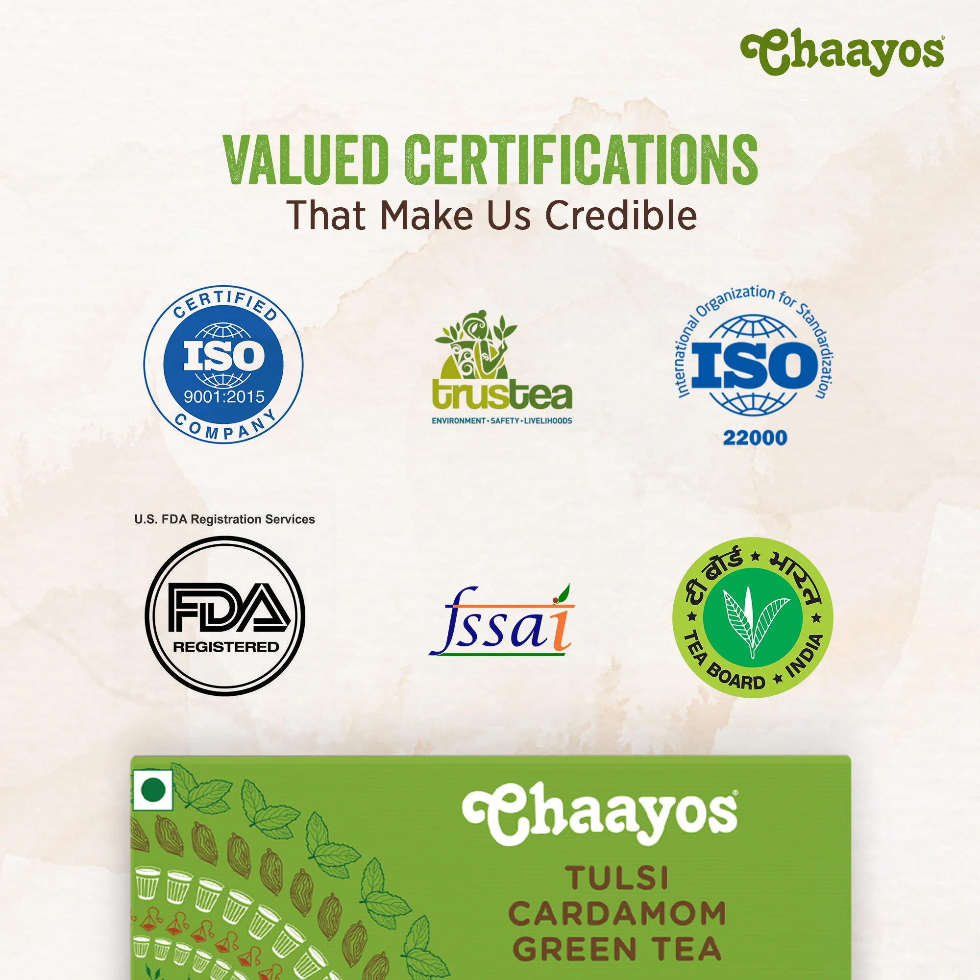 Chaayos Green Tea Bags - Tulsi Cardamom - Image 6
