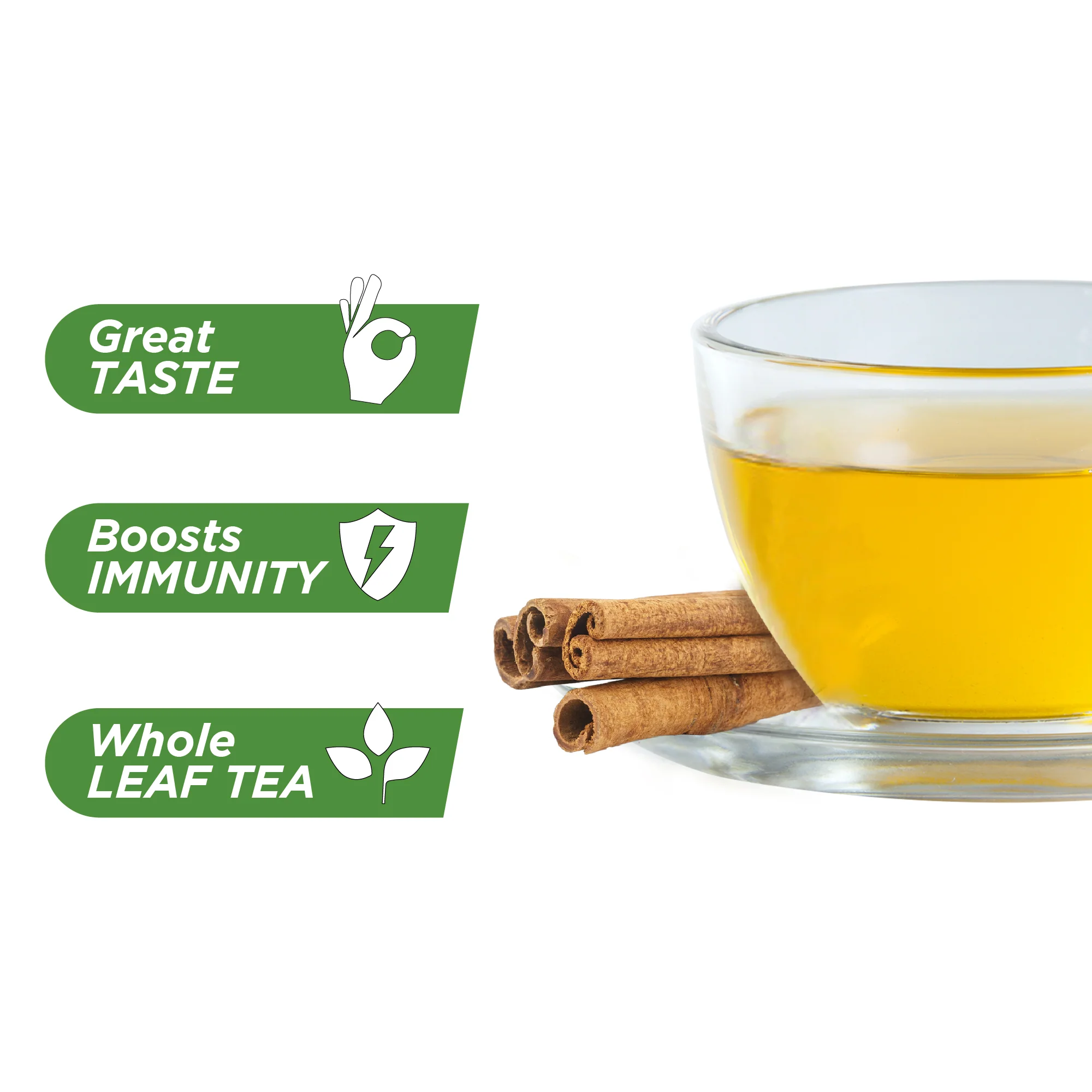 Chaayos Turmeric Cinnamon Green Tea | Turmeric Cinnamon Tea | Whole Leaf Loose Tea | Immunity Boosting - 100g [50 Cups] - Image 4